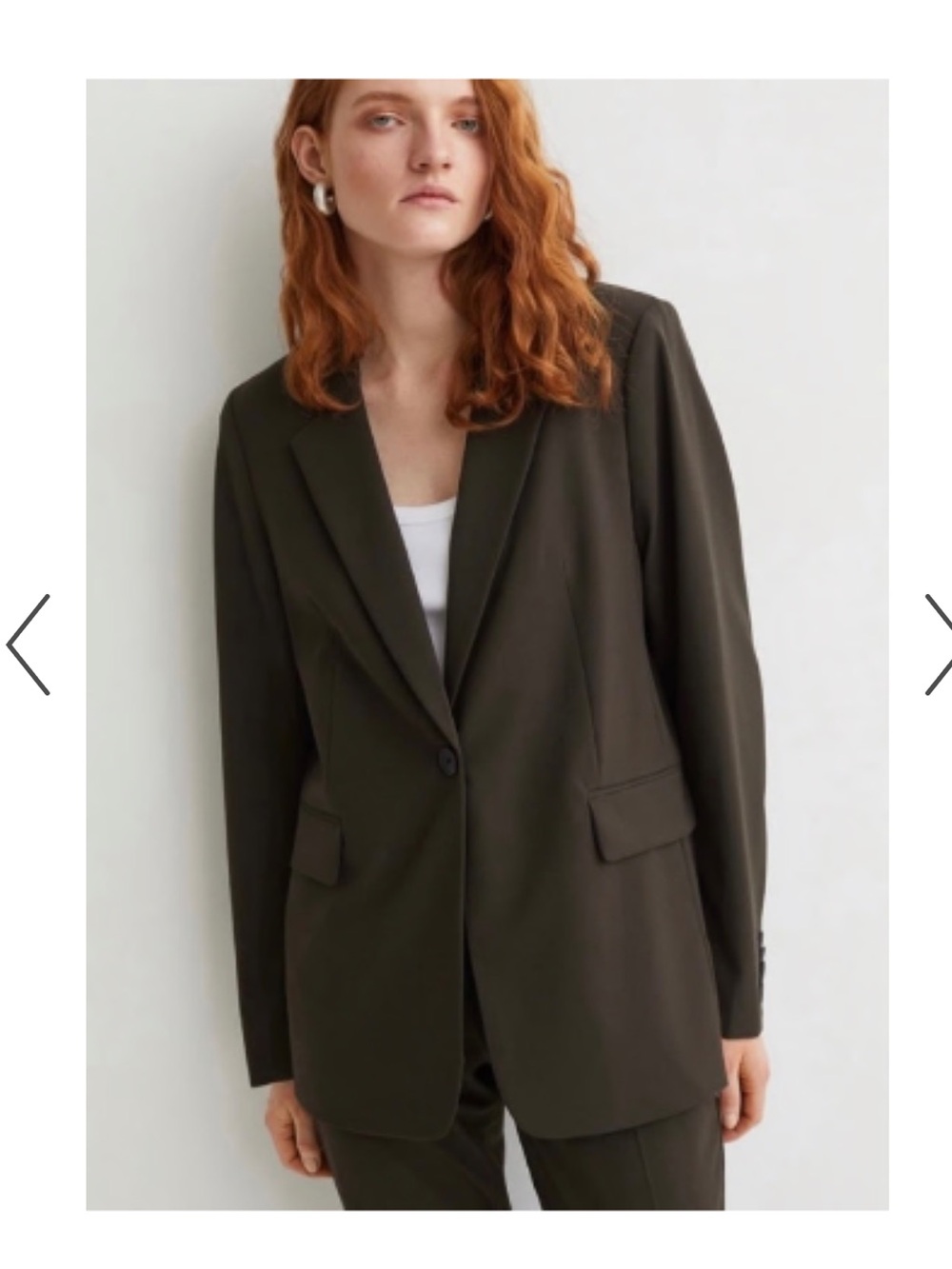 H&M Olive Single-Button Blazer